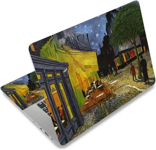 Vista 51 de Adhesivo para laptop de 12.1-15.6 pulgadas, calcomanía reutilizable universal de vinilo para laptop, protector de arte impermeable en color panal