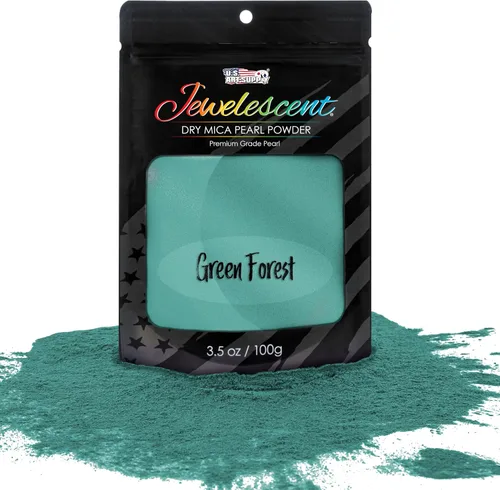 Vista 22 de U.S. Art Supply Polvo de pigmento perla de mica, Aqua 3.5 oz (100g)