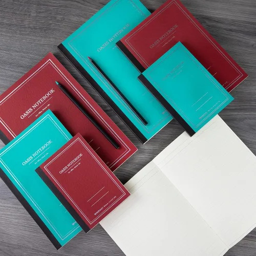 Vista 4 de Itoya ProFolio Oasis Cuaderno - Cuaderno Diario A5 Aguacate - Cuaderno Diario Rayado y Punteado para Trabajo - Diario de Arte para Artistas