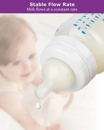 Vista 5 de Pezones de silicona para biberones anticólicos Philips Avent, tamaño 1, para bebés de 1 mes o más, flujo lento, 4
