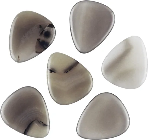 Vista 87 de Púa de Guitarra o Bajo de Piedra Amatista - Calibre Ultra Pesado de 3.0 mm - Forma 351 - Púa Exótica Artesanal de Gema Especial - 1 Paquete