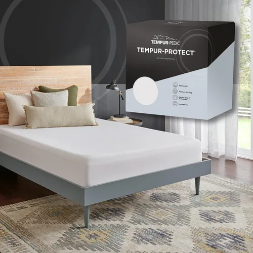 Vista 7 de Tempur-Pedic Protect Protector de colchón impermeable, individual XL, color blanco
