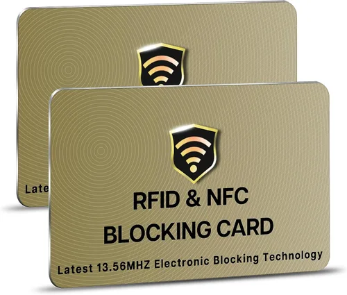 Vista 12 de SaiTech IT Paquete de 5 Tarjetas de Bloqueo RFID, Una Tarjeta Protege Toda la Billetera y Cartera, Protector de Tarjetas de Débito y Crédito