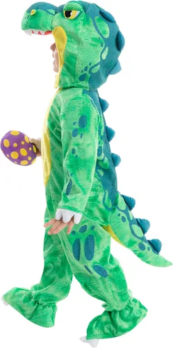 Vista 2 de Spooktacular Creations Disfraz unisex de T-Rex verde para Halloween disfraz de truco o trato talla 3T