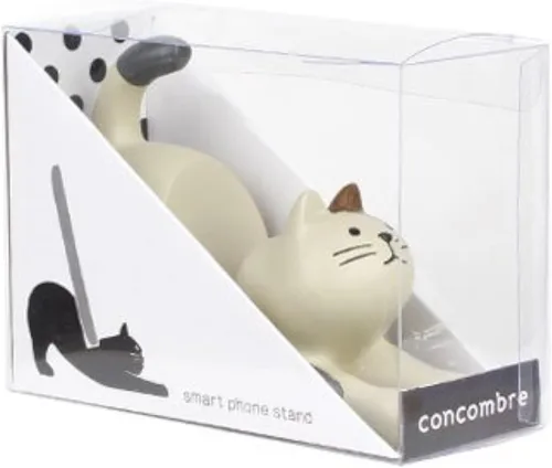 Vista 2 de Soporte para smartphone Cat, Crema