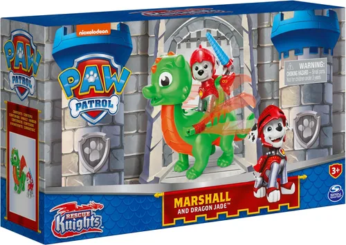Vista 9 de Paw Patrol, Rescue Knights - Juego de figuras de acción de jade Marshall y Dragón, juguetes para niños a partir de 3 años