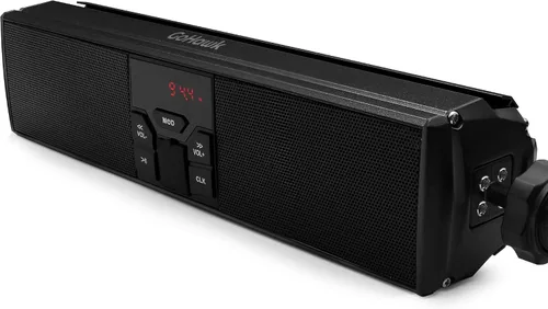 Vista 9 de GoHawk Altavoces Bluetooth para motocicleta, altavoces impermeables con luces LED, montaje ajustable de 360°, radio FM y entrada AUX para Harley