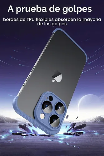 Vista 5 de LEKEVO Funda sin marco para iPhone 15 Pro Max con protector de lente de cámara, funda delgada de TPU suave a prueba de golpes, carcasa minimalista