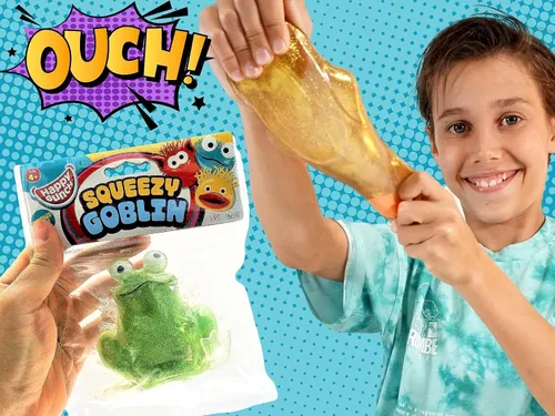 Vista 6 de JA-RU Squeezy Goblin Monster Squishy Juguetes para niños (6 juguetes esponjosos Mochi surtido) Bola antiestrés con purpurina gigante. Juguetes