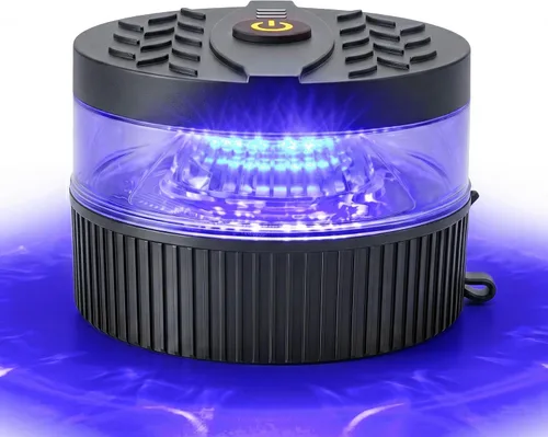Vista 13 de Luz estroboscópica ámbar con base magnética, portátil USB-C recargable, mini luces LED intermitentes de emergencia para camiones, vehículos