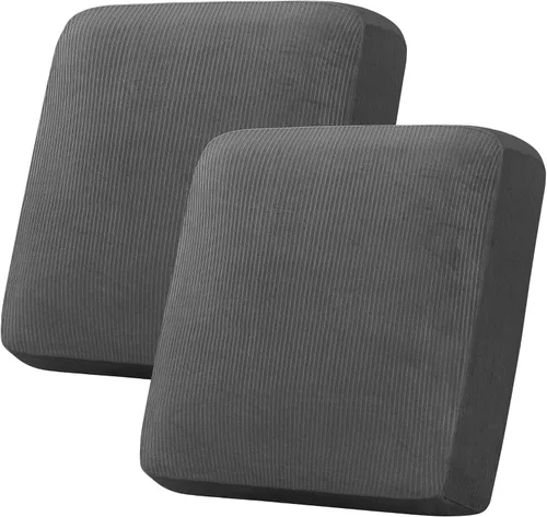 Vista 173 de H.VERSAILTEX Funda de cojín elástica de terciopelo para sofá, funda de cojín de felpa para cojines de silla, protector de muebles, cojín de asiento