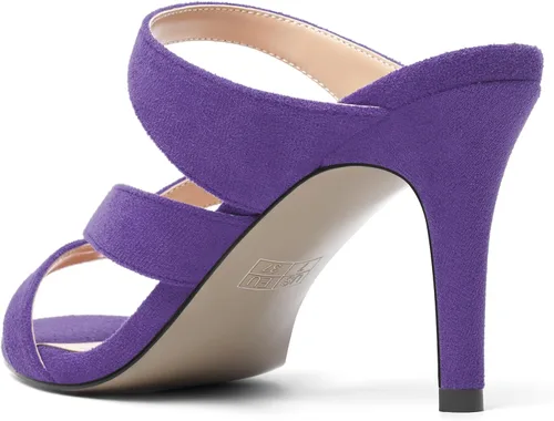 Vista 7 de ROSERWISH Vestido de fiesta sin cordones para mujer, de gamuza, con puntera abierta, tacón alto, sandalias de tacón alto de 3.3 pulgadas