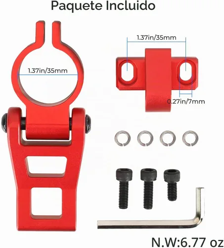 Vista 5 de Gancho plegable Scooer Parte de aleación de aluminio Gancho Set Scooter Accesorios para Zero 10X 8X Speedual Scooter eléctrico