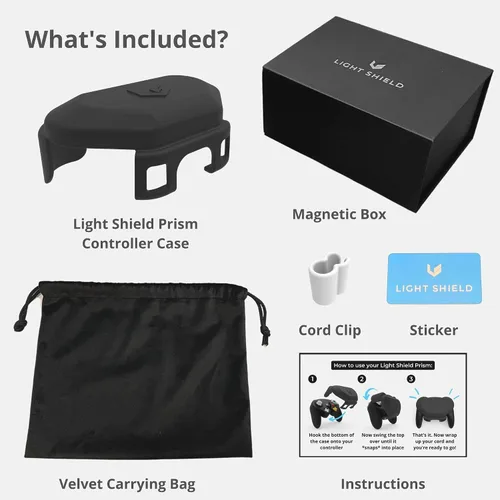 Vista 2 de LIGHT SHIELD Gamecube controller case for storage and travel - Compatible with official Nintendo Gamecube controller Switch - Hard cover game cube