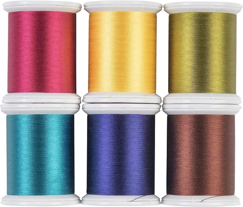 Vista 3 de Superior Threads Kimono hilo de coser de seda para acolchar de 220 yardas, paquete de 6 unidades (neutro 2)