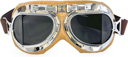 Vista 46 de CRG Sports Gafas de motocicleta estilo aviador, piloto, crucero, scooter, gafas de motocross para hombre, mujer, adulto