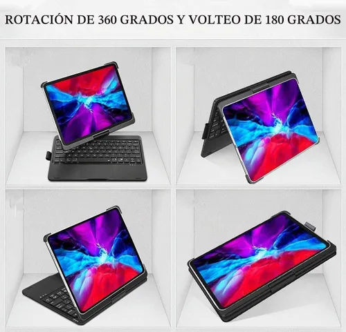 Vista 4 de Funda de teclado giratoria para iPad Pro de 11 pulgadas (M5/M4) con panel Negro