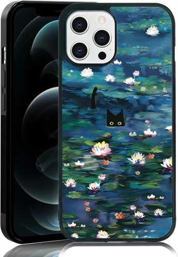 Vista 44 de Elegante funda de teléfono con diseño de gato Marie compatible con iPhone 11, funda de encaje dorado para iPhone, a prueba de golpes, rosa fucsia