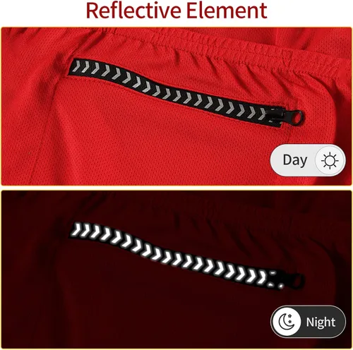Vista 4 de BERGRISAR Camisetas básicas de ciclismo para hombre, manga corta, para bicicleta de montaña, con bolsillos con cremallera