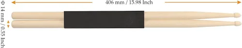 Vista 2 de MUKCHAP 15 pares/30 baquetas 5A, baquetas de arce, baquetas de madera a granel para batería, práctica, rendimiento, relajación