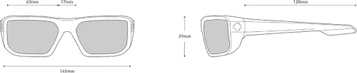 Vista 6 de Spy Optic Mccoy - Gafas de sol rectangulares para hombre, 2.480 in