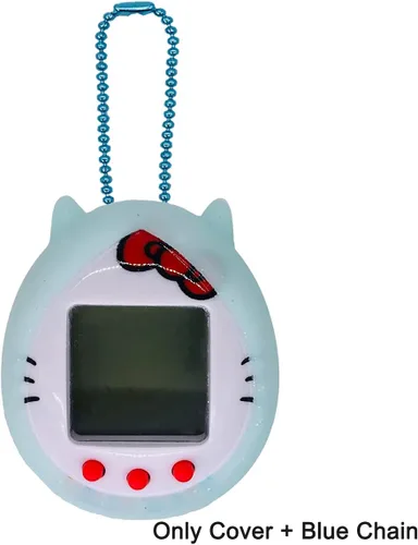 Vista 2 de Funda protectora de silicona para Tamagotchi Hello Kitty 42892/42891 con cadena de color (solo cubierta) (azul)