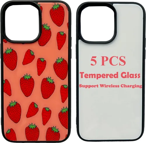 Vista 10 de JUSTRY 5 fundas para teléfono de sublimación a granel compatibles con iPhone 14 Pro Max, 6.7 pulgadas (2022), fácil de sublimar, funda