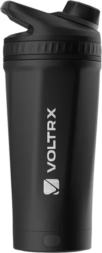 Vista 9 de VOLTRX ChillMix - Botella agitadora aislada de acero inoxidable, mezclador eléctrico recargable por USB C, vasos agitadores para batidos