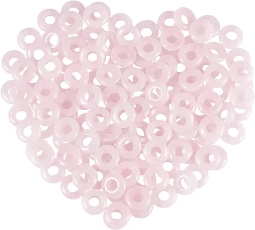 Vista 9 de rockcloud Cuentas sueltas con forma de corazón de Rondelle con forma de agujero grande, para pulseras europeas para hacer joyas