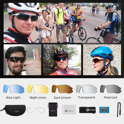 Vista 7 de ROCKBROS Polarized Sports Sunglasses UV Protection Cycling Glasses Outdoor