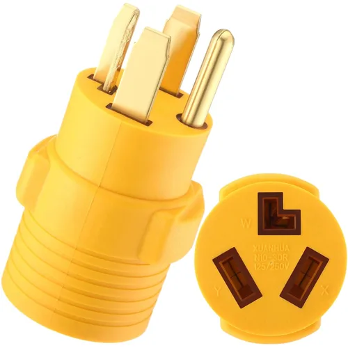 Vista 8 de Kanayu Adaptador de Secadora de 30 Amperios Compatible con Nema 6-50p a 10-30r Adaptador de Enchufe Macho de 3 Clavijas a Receptáculo Hembra de 3