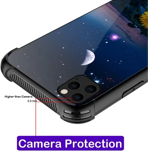 Vista 3 de ZHEGAILIAN Funda compatible con iPhone 11 Pro Max, funda protectora antideslizante de poliuretano termoplástico suave con cuatro esquinas reforzadas