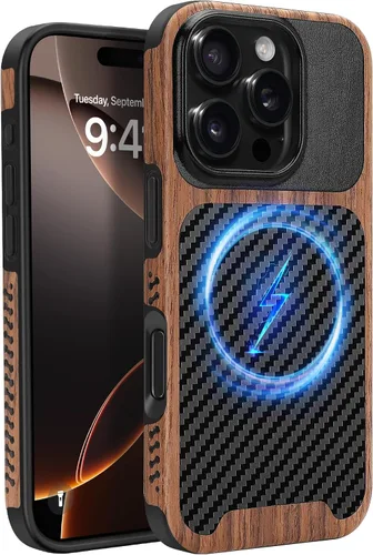 Vista 33 de Funda magnética ZZDZZ compatible con iPhone 14 Plus [Compatible con Magsafe] Diseño de cuero premium TPU híbrido a prueba de golpes (Negro)