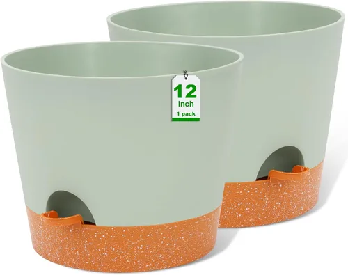 Vista 10 de GARDIFE Macetas de 10/9/8 pulgadas para plantas de interior, macetas auto-regantes, macetas de riego automático, macetas de flores, negras