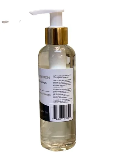 Vista 2 de Just A Touch, Hidratante Corporal 8 oz (Fragancia de Cáscara) Con Argán Y Vitamina E. Piel Suave y Saludable