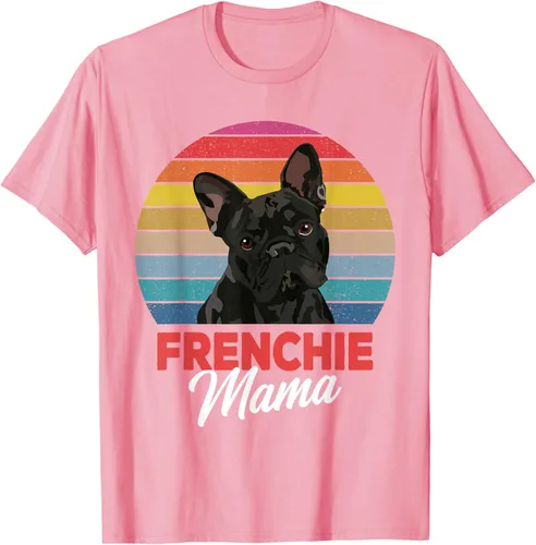 Vista 85 de Frenchie Mama - Camiseta divertida de regalo para niñas y perros Bulldog Francés, Negro, S
