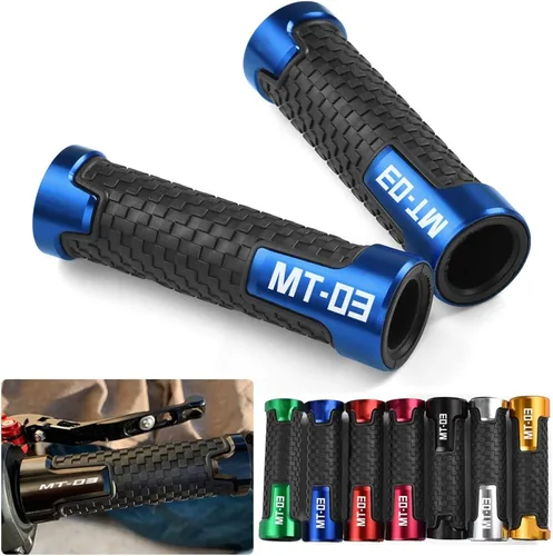 Vista 5 de Universal Motorcycle 7/8" 22mm Universal Handle Handlebar Hand Bar Grip for Y&AMAHA MT03 MT 03 2015-2021 2016 Accessories with Logo MT-03