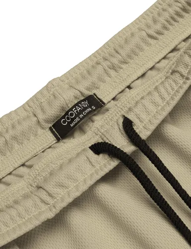 Vista 4 de COOFANDY Paquete de 3 pantalones cortos de entrenamiento para hombre, pantalones cortos deportivos de malla, ligeros, para culturismo, con bolsillos