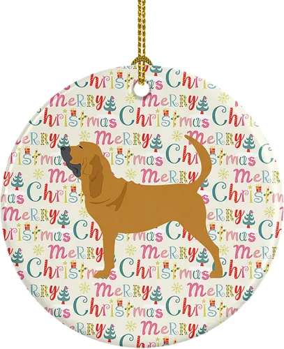 Vista 49 de Caroline's Treasures Affenpinscher - Adorno de cerámica con texto en inglés "Merry Christmas", multicolor para colgar en el árbol de Navidad