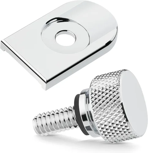 Vista 8 de Amazicha Cubierta de perilla de montaje de tornillo de aluminio negro compatible con Harley Davidson 1996-2024