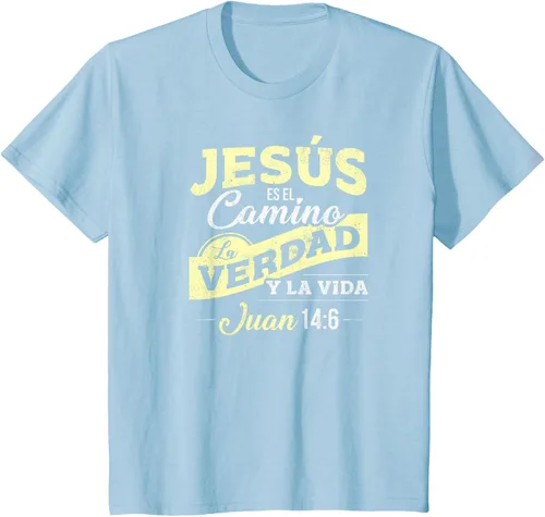 Vista 9 de Camisas de la Biblia de Jesus para los Cristianos Camiseta Española Negro