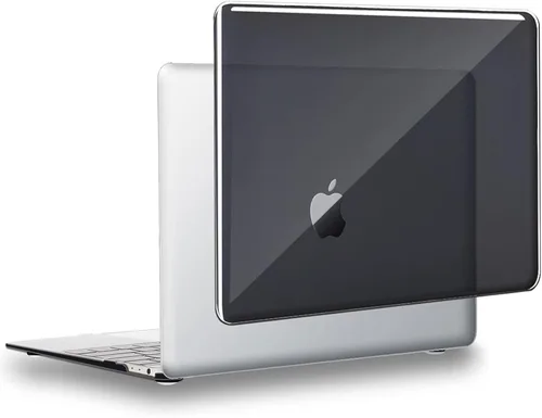 Vista 14 de UESWILL Compatible con carcasa rígida transparente brillante para MacBook Air de 11 pulgadas, modelo A1370 A1465, color negro
