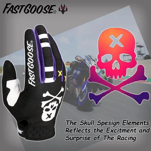 Vista 4 de Guantes para Motocicleta y Moto de Tierra - Guantes para Motocross, Moto y ATV para Carreras Todo Terreno, Deportes de Ciclismo