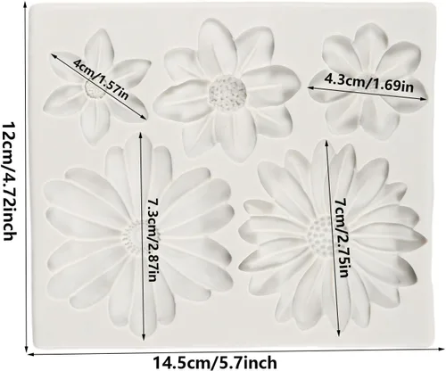 Vista 2 de Molde de silicona para flores de crisantemo para fondant de flores Estilo a