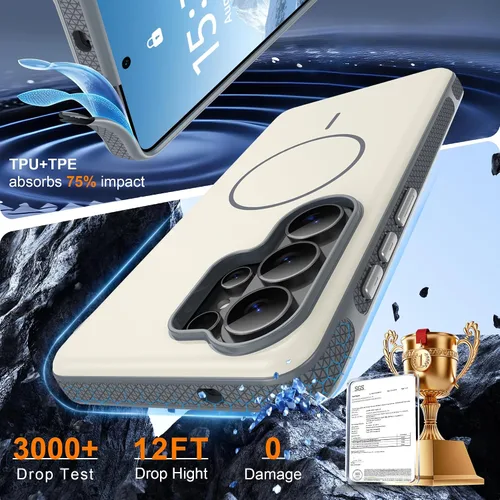 Vista 186 de Jshru Funda para Samsung Galaxy S26 Plus/Galaxy S25 Plus: para Galaxy S24 Plus [compatible con Magsafe] [2 protectores de pantalla HD] cubierta