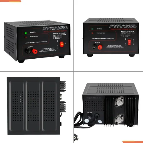 Vista 2 de Fuente de alimentación de banco compacto universal - Convertidor de 12 V de CA a CC regulado lineal de laboratorio doméstico de 12 amperios