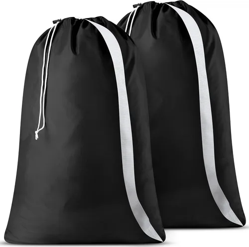Vista 14 de Bolsa de lavandería Handy Laundry con correa de hombro - Cierre de cordón con bloqueo, material duradero, gran capacidad, costuras resistentes