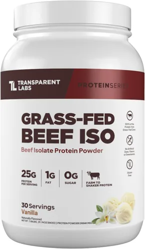 Vista 11 de Transparent Labs Aislado de Proteína de Vacuno Alimentado con Hierba en Polvo – Proteína con Sabor Natural, Libre de Lácteos con 25 g de Proteína