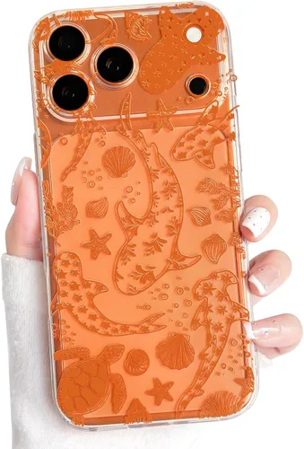 Vista 22 de NITITOP Funda para iPhone 13 Clear Sea Animal - Pez negro Pescado Negro