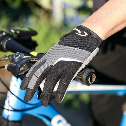 Vista 8 de KynciLOR Guantes de ciclismo para mujer y hombre, guantes de ciclismo con dedos para pantalla táctil y almohadillas de palma con silicona